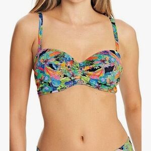 Freya Island Girl Twist Bandeau with removable straps bikini top underwire